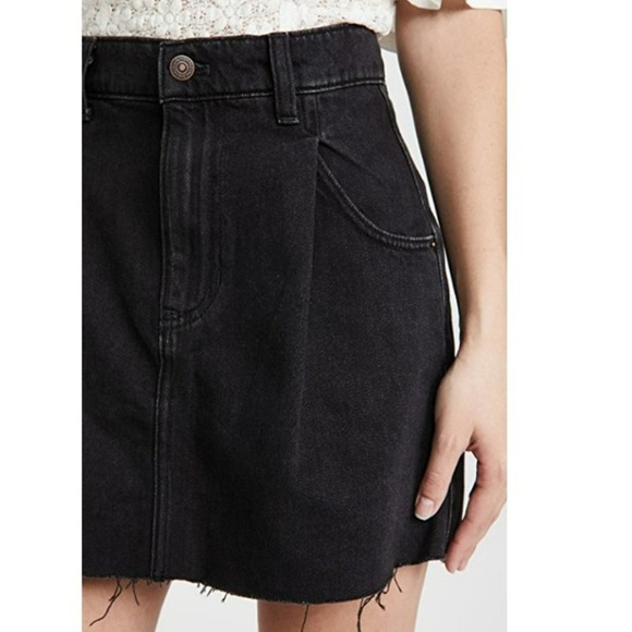 NWT Free People Women's Night Cosmico Flirt A-Line Denim Mini Skirt Size 30 - Picture 2 of 11